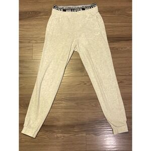Hollister Mens XS Gray Jogger Sweatpants Logo Elastic Waistband Heather Gray